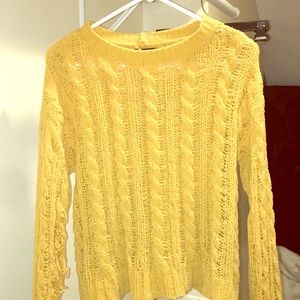 Yellow Knitted Sweater//American Eagle